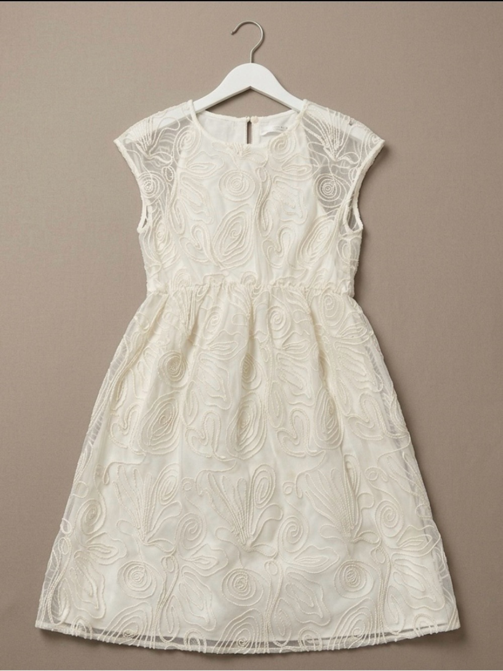 Zara White Textured Mini Dress kids 11-12